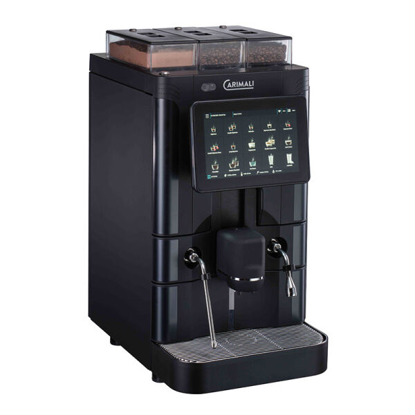 Carimali SilverAce Power M Brew L Tam Otomatik Espresso Kahve Makinesi, 2 Çekirdek Hazneli, 1 Toz Ürün Hazneli, Taze Sütlü