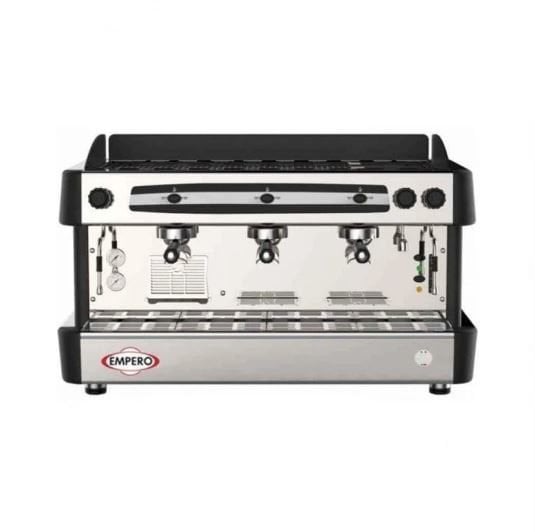 Empero Espresso Kahve Makinesi,Yarı Otomatik 3 Gruplu Kırmızı EMP.PLS.CPC.3G