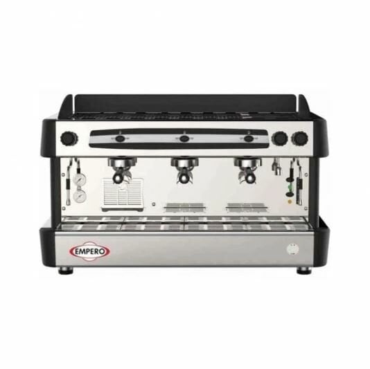 Empero Espresso Kahve Makinesi, Yarı Otomatik 3 Gruplu Siyah EMP.CPC.3GB