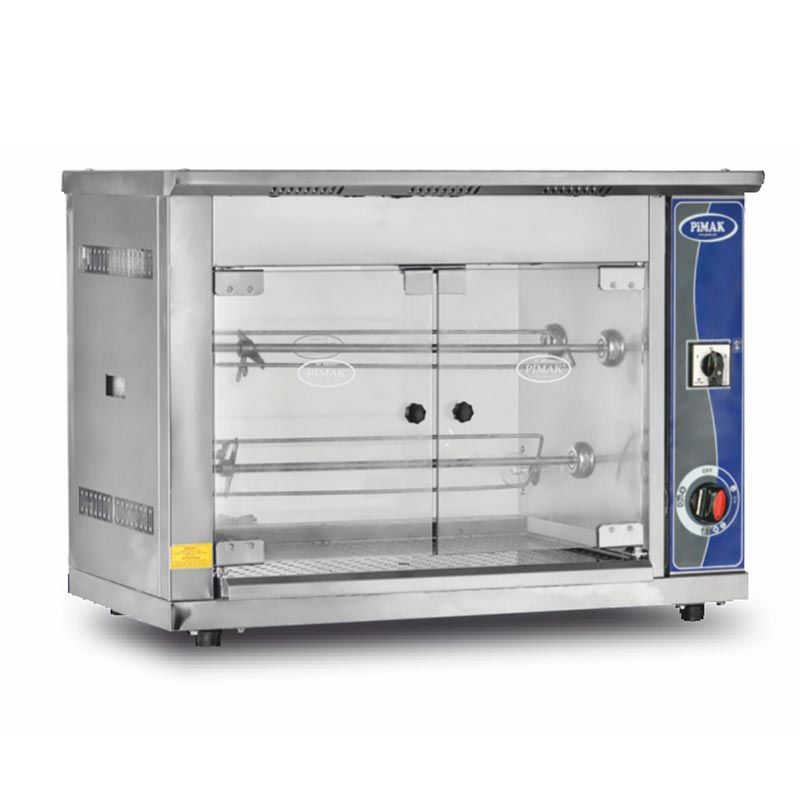 Pimak Set Üstü Piliç Çevirme Makinesi, 9 Piliç Kapasiteli, Elektrikli M002-E