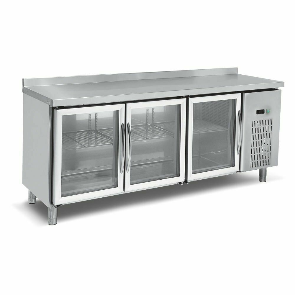 Empero Tezgah Tipi Buzdolabı, Camlı 3 Kapılı EMP.200.70.03-CLS
