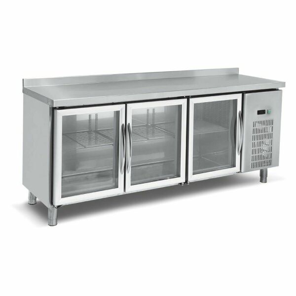 Empero Tezgah Tipi Buzdolabı, Camlı 3 Kapılı EMP.200.70.03-CLS