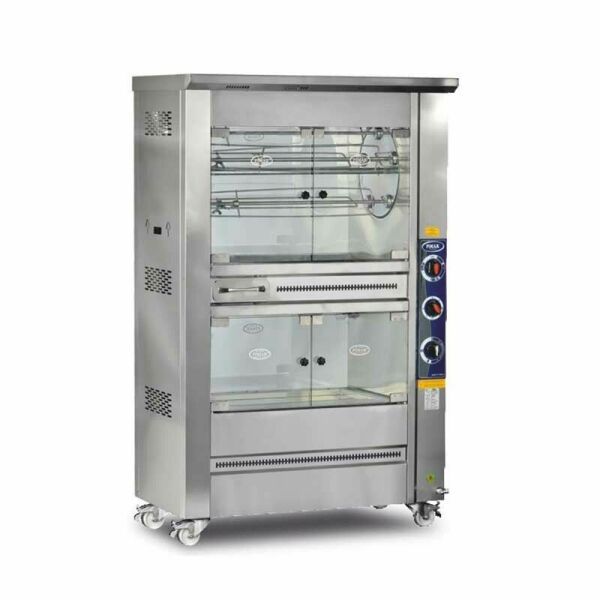 Pimak Çift Katlı Tamburlu Piliç Çevirme Makinesi, 20 Piliç Kapasiteli, Elektrikli M007-E