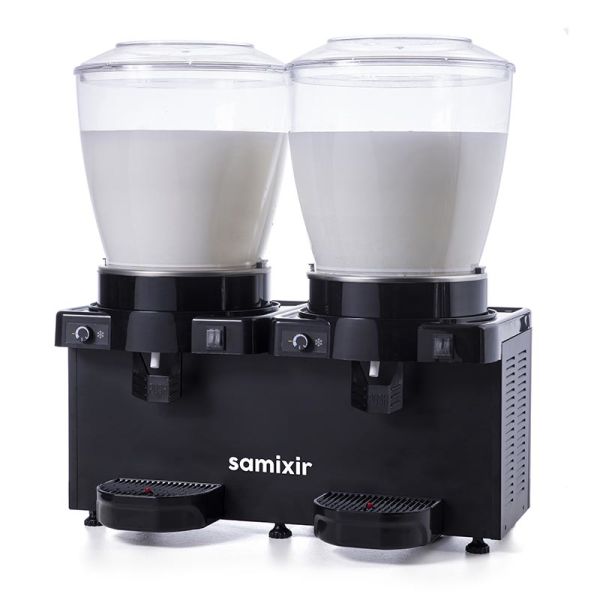 Samixir Panaromik Analog Twin Soğuk İçecek Dispenseri, 22+22 L, Karıştırıcılı, Siyah, MM44.AB