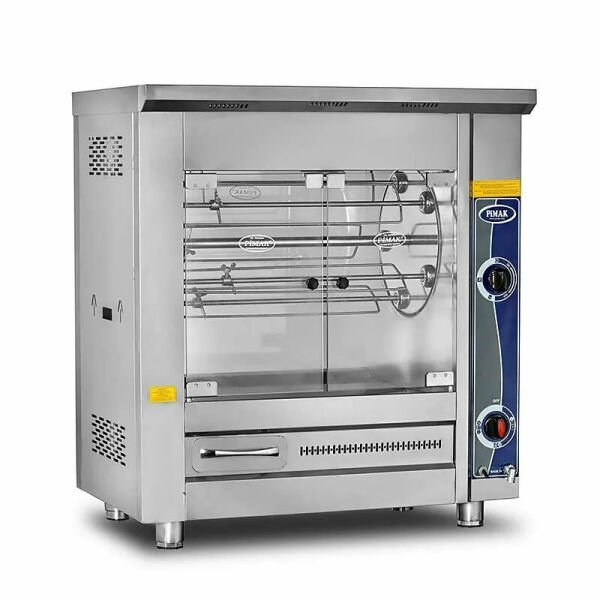 Pimak Set Üstü Tamburlu Piliç Çevirme Makinesi, 25 Piliç Kapasiteli, Gazlı PI2/M006