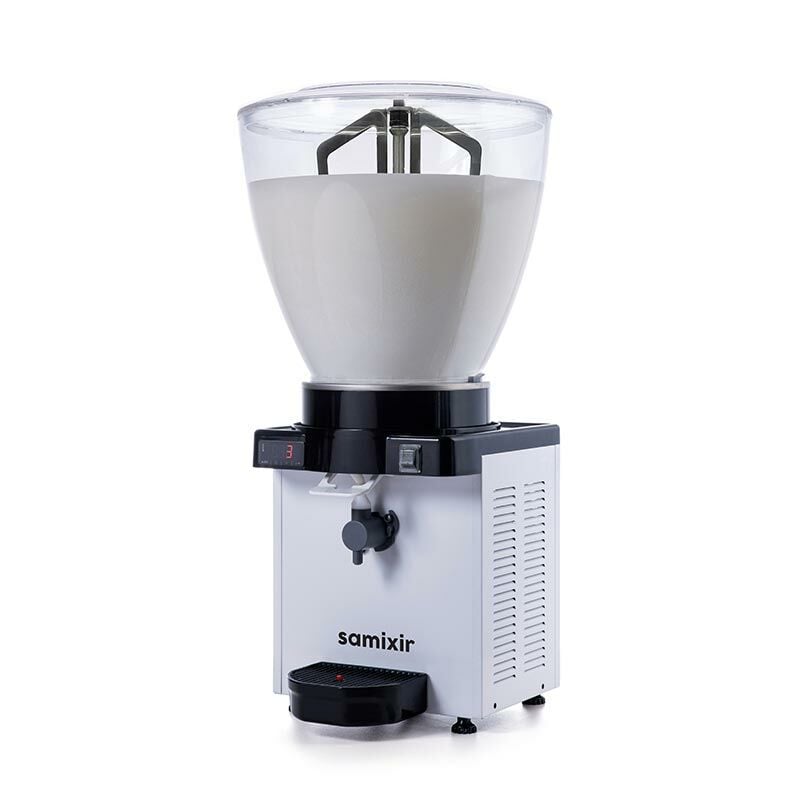 Samixir Panaromik Dijital Köpüklü Ayran Dispenseri, 40 L, Beyaz, KAM40.DW