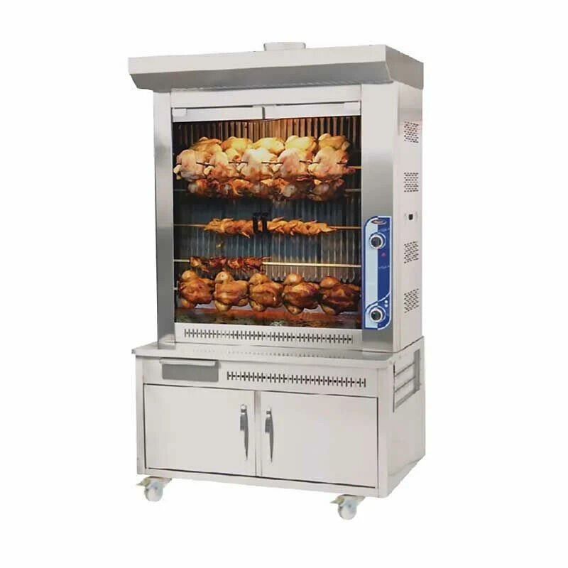 Pimak Dökümlü Piliç Çevirme Makinesi, 55 Piliç Kapasiteli, Gazlı M015B