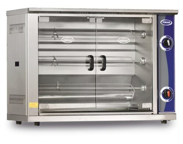 Pimak Set Üstü Piliç Çevirme Makinesi, 12 Piliç Kapasiteli, Gazlı M003-DG