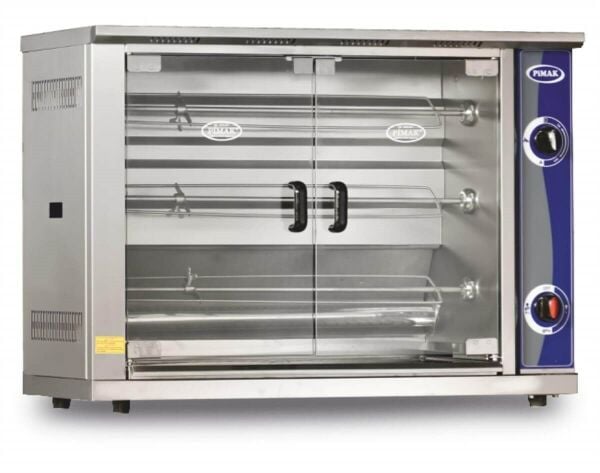 Pimak Set Üstü Piliç Çevirme Makinesi, 15 Piliç Kapasiteli, Gazlı M004-DG