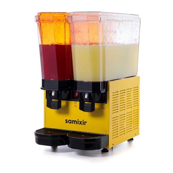 Samixir Klasik Twin Soğuk İçecek Dispenseri, 20+20 L, Fıskiyeli, Sarı, 40.SSY