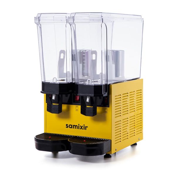 Samixir Klasik Twin Soğuk İçecek Dispenseri, 20+20 L, Karıştırıcılı, Sarı, 40.MMY