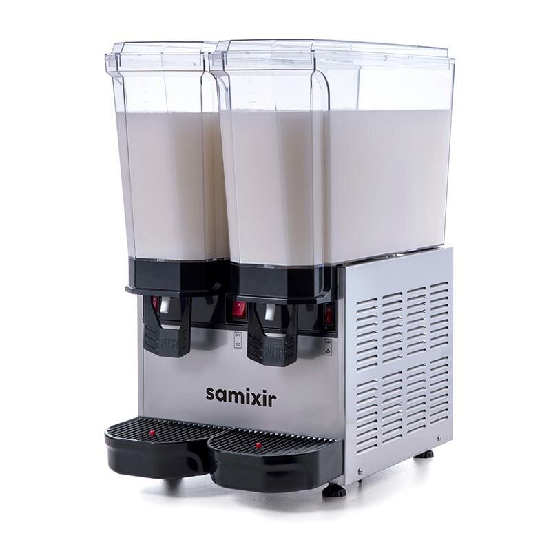 Samixir Klasik Twin Soğuk İçecek Dispenseri, 20+20 L, Karıştırıcılı, Inox, 40.MMI