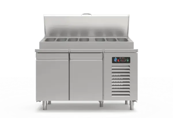 CSA İNOX 2 Kapılı Pizza Hazırlık Dolabı, Kırıntı Çekmeceli CS.TEZ.2.700.KMPK