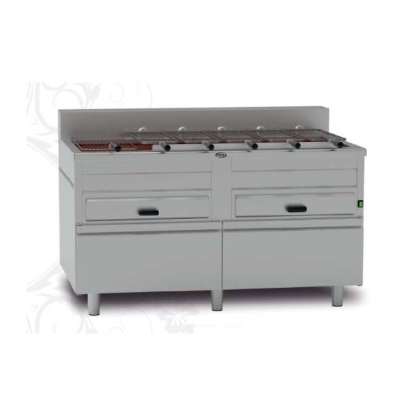 Pimak Yatay Tamburlu Piliç Makinesi, 5 Şiş Kapasiteli, Kömürlü KM012X-5S