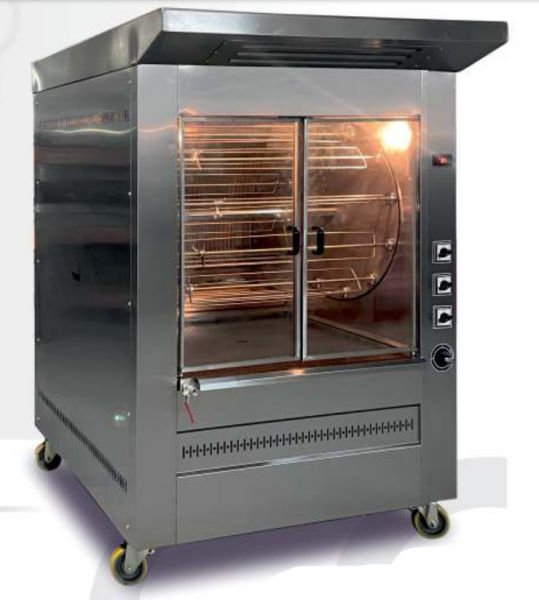 Pimak Dik Tip Tamburlu Piliç Makinesi, 96 Piliç Kapasiteli, Kömürlü KT-M096