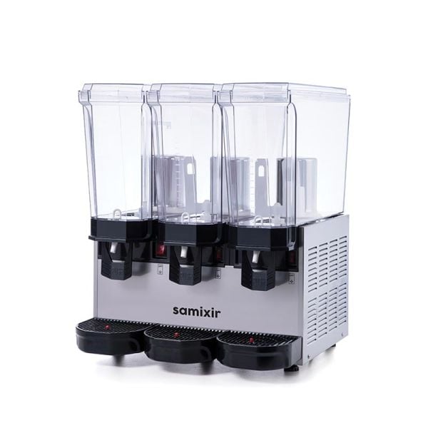 Samixir Klasik Triple Soğuk İçecek Dispenseri, 20+20+20 L, Fıskiyeli-Karıştırıcılı-Karıştırıcılı, Inox, 60.SMMI