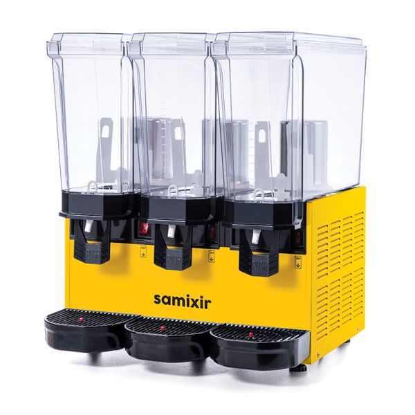 Samixir Triple Klasik Karıştırıcılı Soğuk İçecek Dispenseri, 20+20+20 L, Sarı, 60.MMMY