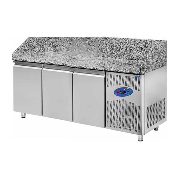 CSAİNOX Pizza Hazırlık Dolabı, Granit Tablalı, 615 L, CS.PİZ.200