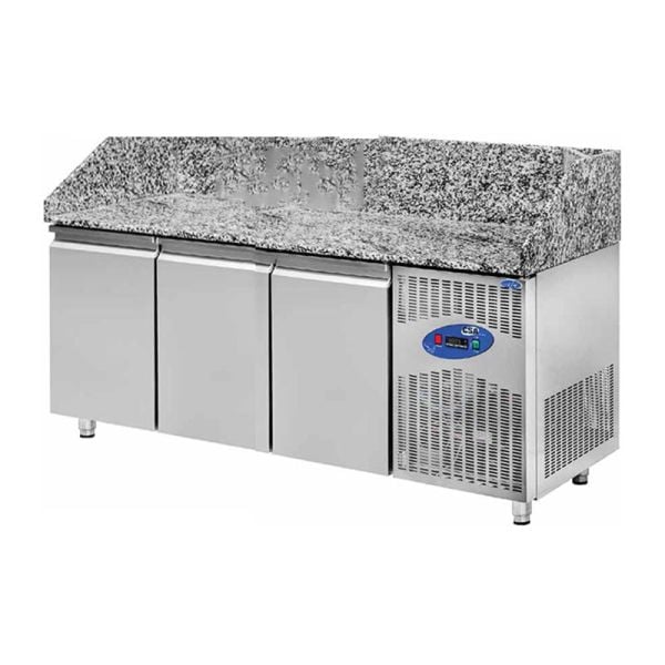 CSAİNOX Pizza Hazırlık Dolabı, Granit Tablalı, 615 L, CS.PİK.200