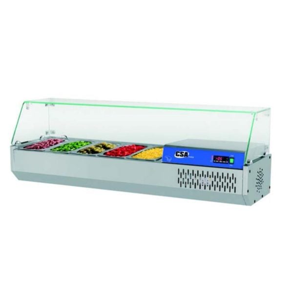CSAİNOX Camlı Teşhir Buzdolabı, Saladbar, 120x39x46 cm, CS.GRNK.120