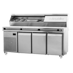 Öztiryakiler Pizza Hazırlık Buzdolabı, 3 Kapılı Önü Telli 180x80 Cm