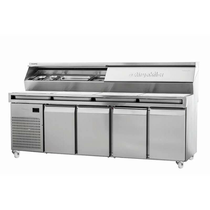 Öztiryakiler Pizza Hazırlık Buzdolabı, 4 Kapılı Önü Telli  240x80 Cm
