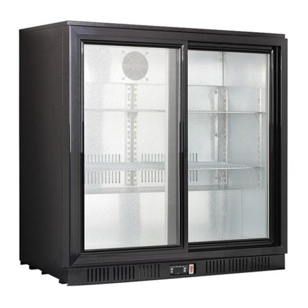 CSAİNOX Bar Arkası Şişe Soğutucu Dolap, 2 Sürgü Kapılı, 210 L, CS.B.250.SK