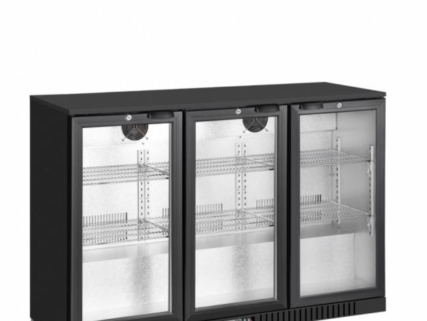 CSAİNOX Bar Arkası Şişe Soğutucu Dolap, 3 Sürgü Kapılı, 310 L, CS.B.350.SK