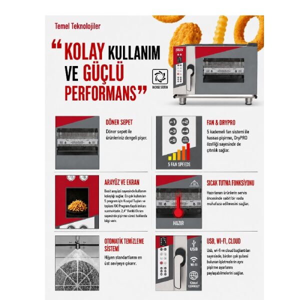 SGS NoilFry Profesyonel Yağsız ve Havalandırmasız Fritöz