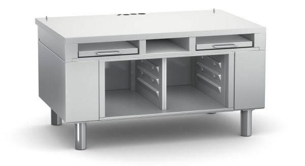 Rational iVario Stand 2 Çekmeceli Raf, Elektrikli Yükseklik Ayarı, 6 x 1/1 GN Kızak