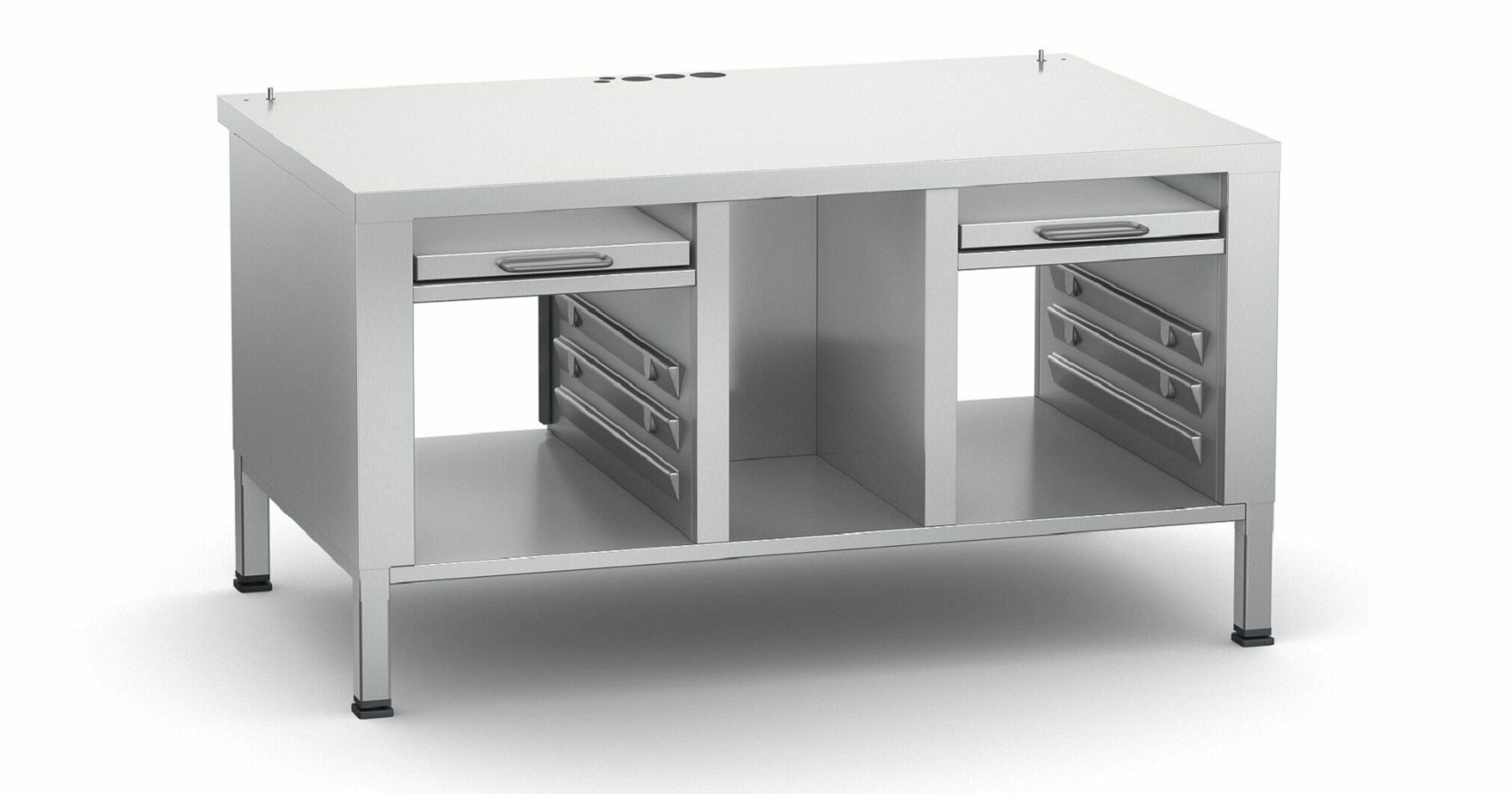 Rational iVario Stand, 2 Çekmeceli Raf, 6 x 1/1 GN Kızak