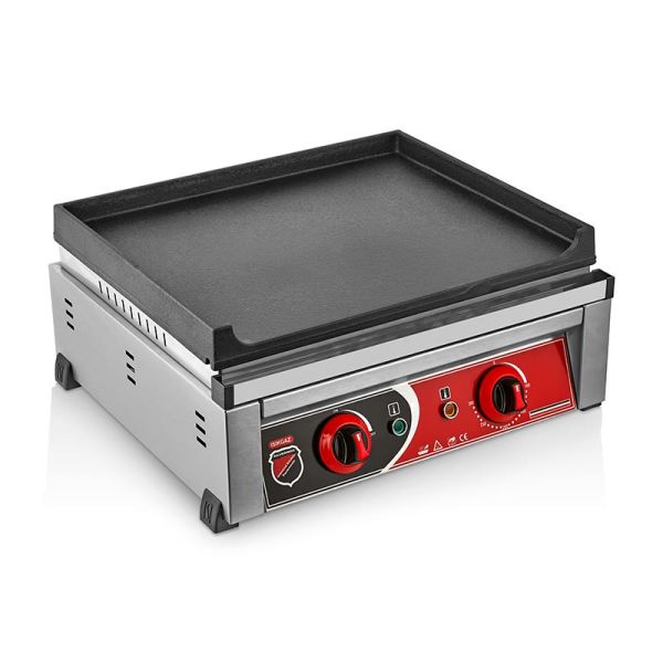 SilverInox Düz Döküm Izgara, 50 cm, Elektrikli, 2150-DZ
