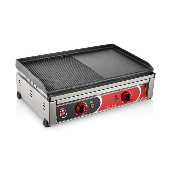 SilverInox Yarı Oluklu Döküm Izgara, 70 cm, Elektrikli, 2151
