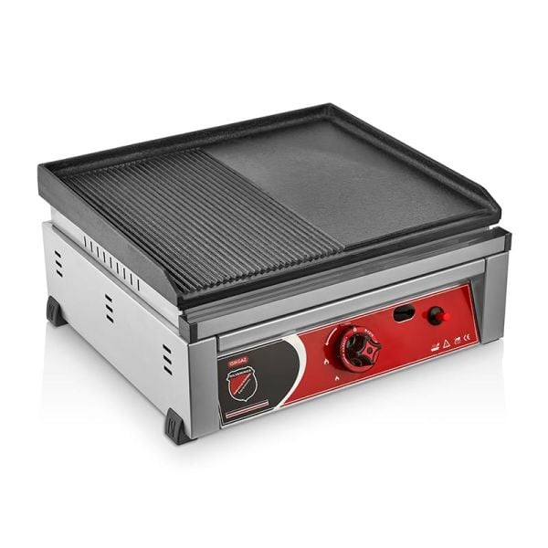 SilverInox Yarı Oluklu Döküm Izgara, 50 cm, Doğalgazlı, 2601