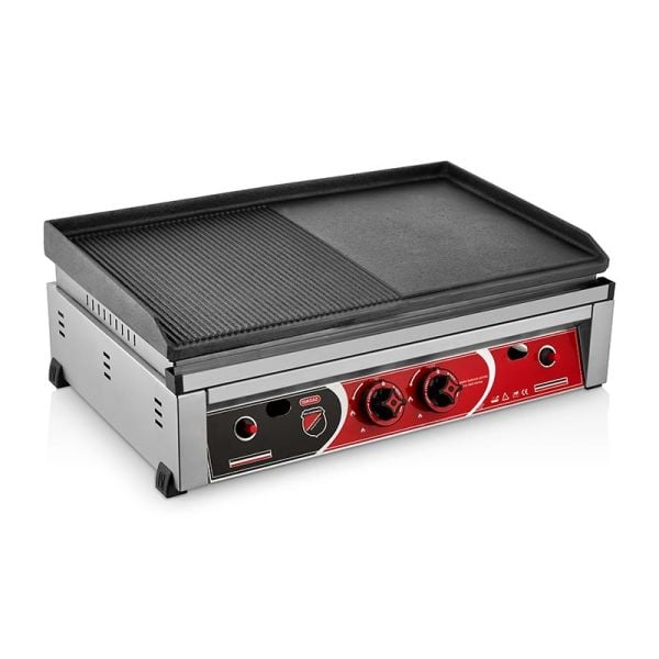 SilverInox Yarı Oluklu Döküm Izgara, 70 cm, Doğalgazlı, 2602