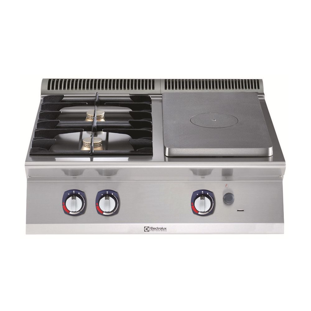Electrolux Setüstü Kapalı Ocak+2 Açık Ateş Ocak, Gazlı 800x73x25 cm, 371011