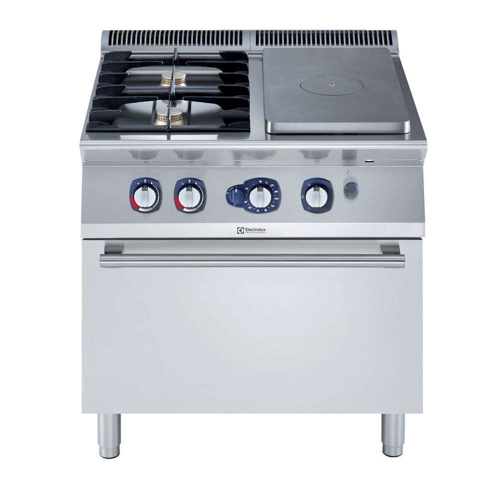 Electrolux 700XP Gazlı Kapalı Ocaklı Kuzine, 2 Açık Ateşli Ocaklı, 800x73x25 cm, 371009