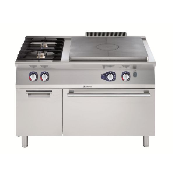Electrolux 700XP Gazlı Kapalı Ocaklı Kuzine+2 Açık Ateş Ocak, 1200x73x25 cm, 371010