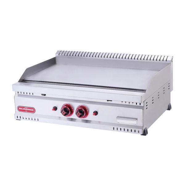 SilverInox 600 Seri Düz Pleyt Izgara, 60x60 cm, Gazlı PG-60-D