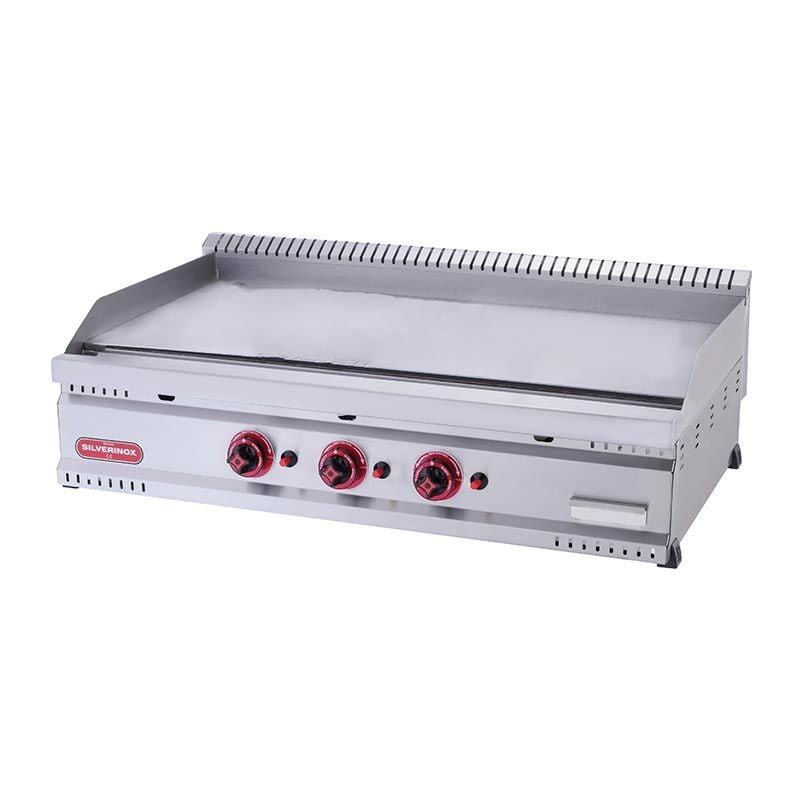 SilverInox 600 Seri Düz Pleyt Izgara, 80x60 cm, Gazlı PG-80-D