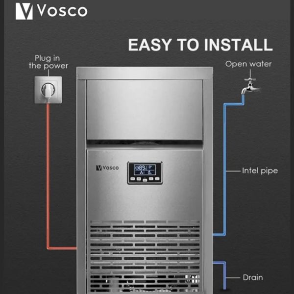 Vosco 65 Kg Küp Buz Makinesi, VSC-65/S