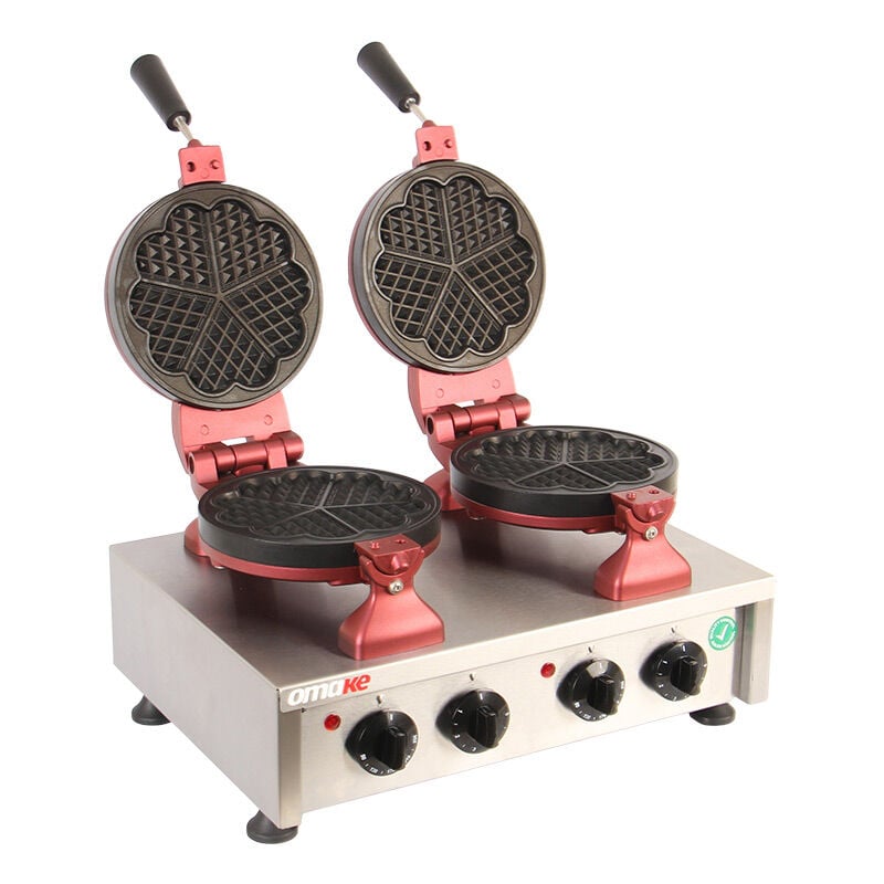 Omake Çiçek Çiftli Waffle Makinesi Elektrikli, Zaman Ayarlı WFL01.E22.0201