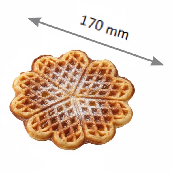 Omake Kalp Tekli Waffle Makinesi Elektrikli, Zaman Ayarlı WFL12.E12.0201