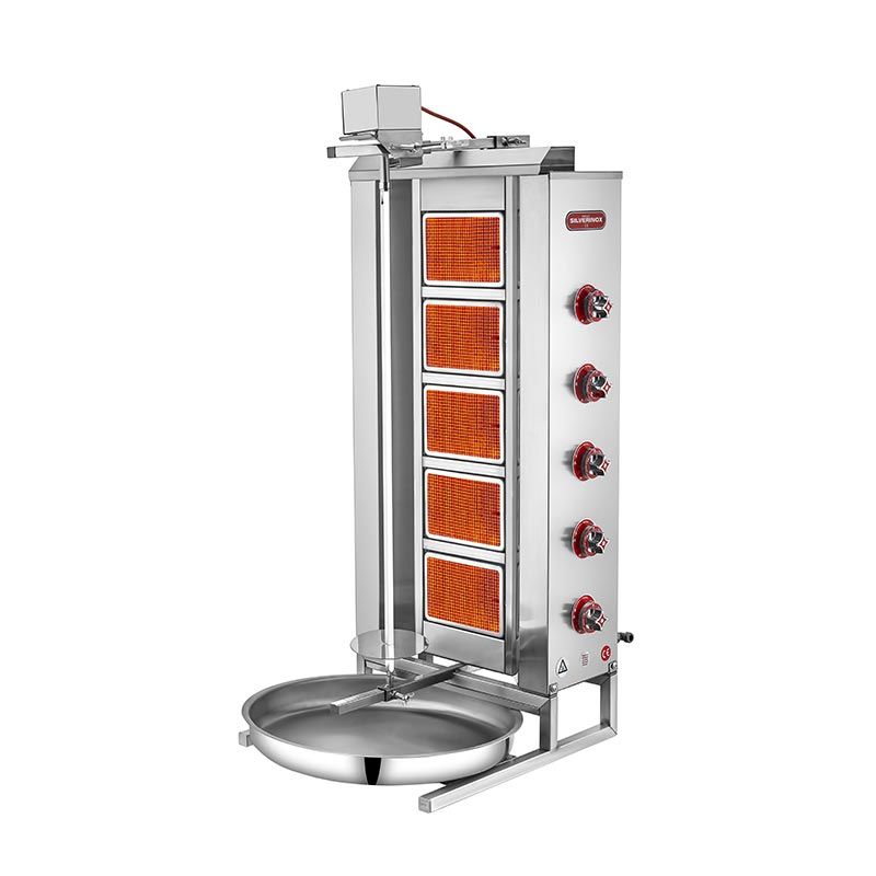 SilverInox Üstten Motorlu Döner Ocağı, 5 Radyanlı, Doğalgazlı Ce, 2167-U5