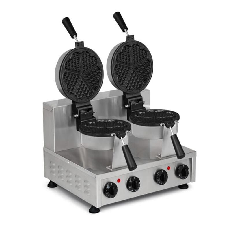 Omake Kalp Çift Waffle Makinesi Elektrikli, Zaman Ayarlı WFL12.E22.0201