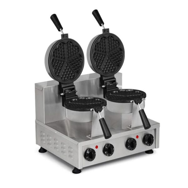 Omake Kalp Çift Waffle Makinesi Elektrikli, Zaman Ayarlı WFL12.E22.0201