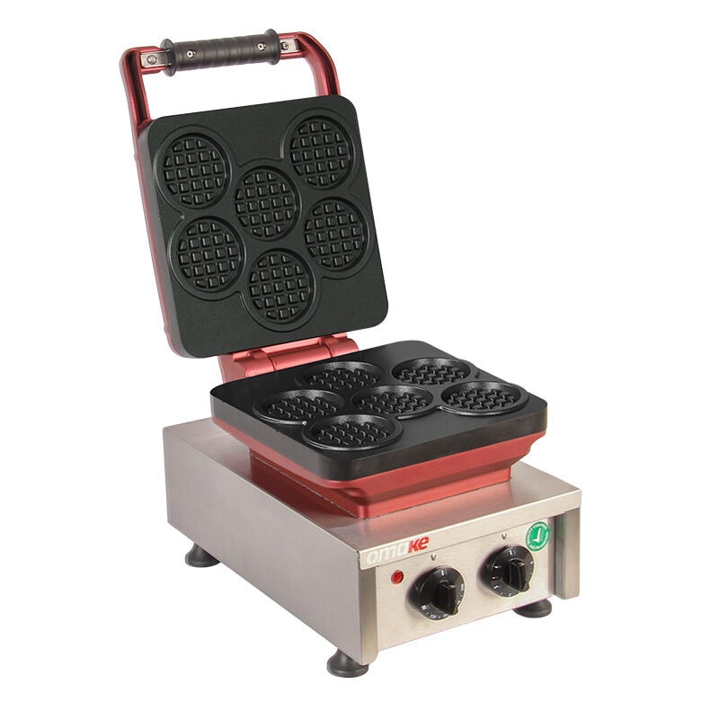 Omake Yuvarlak Mini Belçika Tekli Waffle Makinesi Elektrikli, WFL21.E12.0501