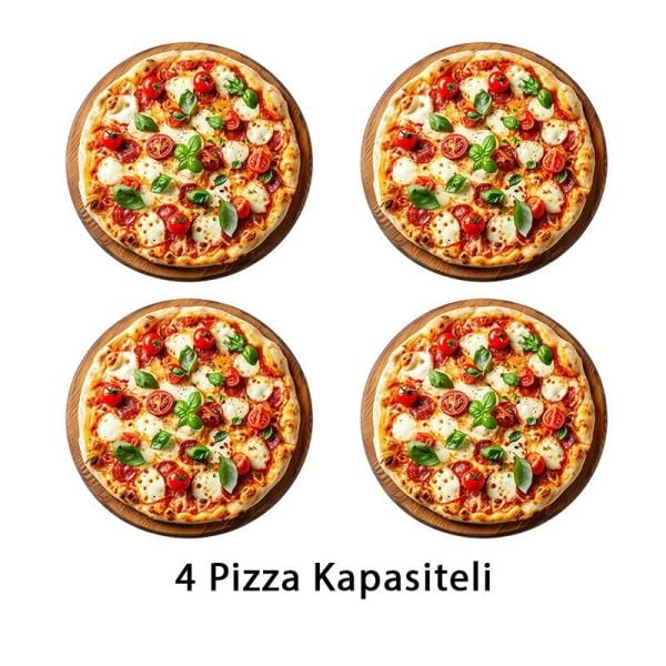 Silverinox 25 cm x 8 Adet Pizza Kapasiteli Çift Katlı Pizza Fırını, Elektrikli, PF-52 D