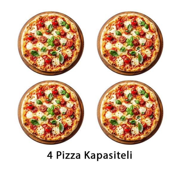 Silverinox 30 cm x 8 Pizza Kapasiteli Çift Katlı Pizza Fırını, Elektrikli, PF-62 D