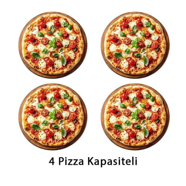 Silverinox 30 cm x 12 Pizza Kapasiteli Çift Katlı Pizza Fırını, Elektrikli, PF-92 D